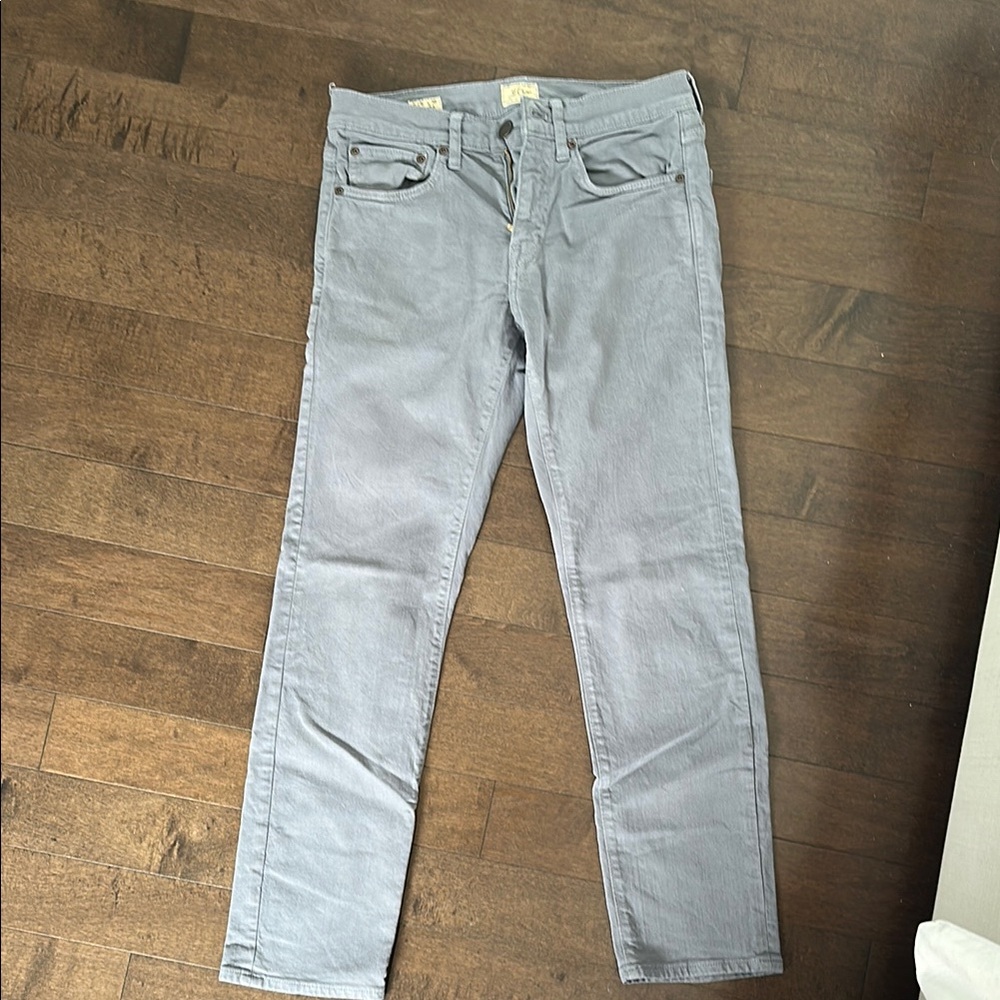 J Crew - Gray Straight-Leg Jeans